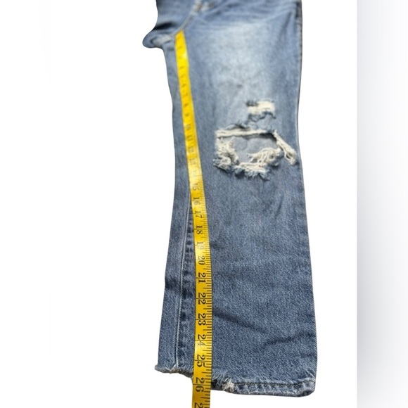 PacSun High Rise Straight Leg Denim Jeans Button Fly Distressed womens size 27 - Picture 11 of 15